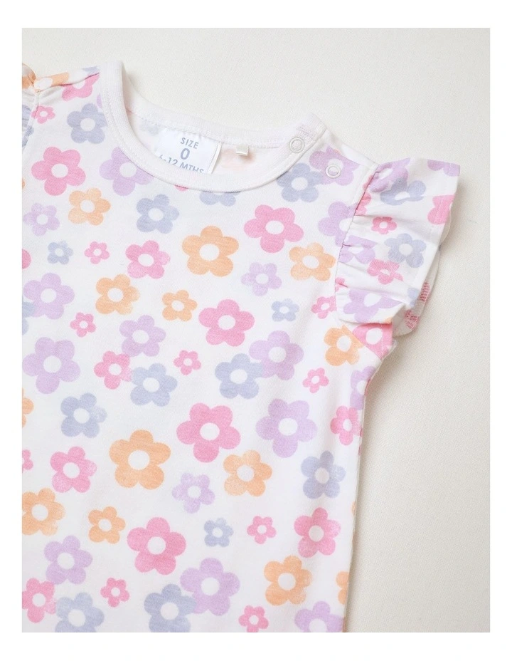 Essential Blossom Floral Romper in White image 2