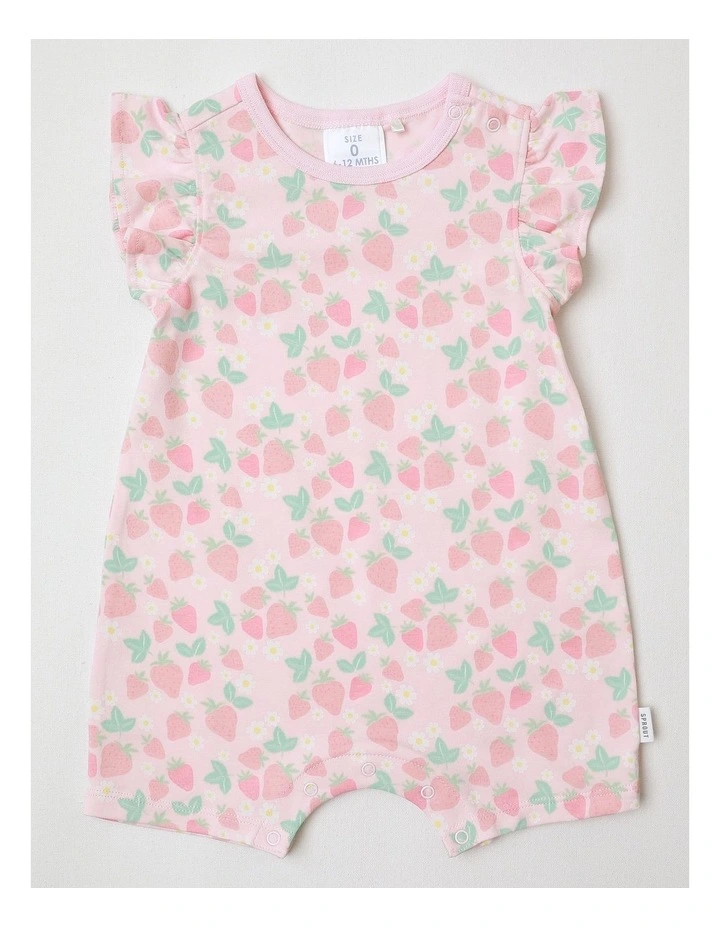 Essential Fruity Floral Romper in Blush image 1