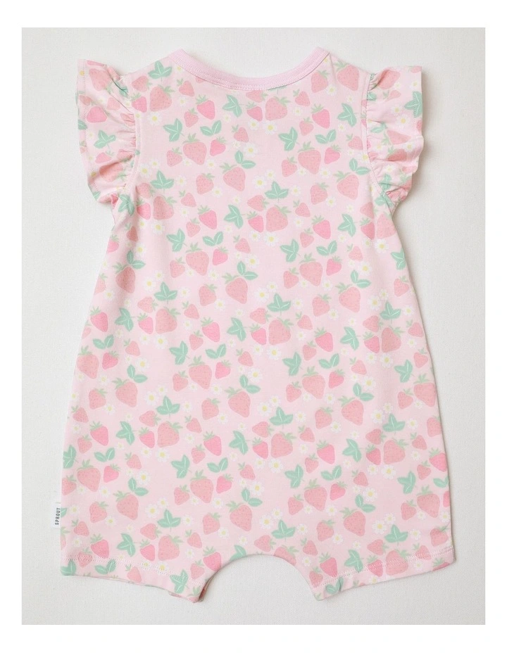 Essential Fruity Floral Romper in Blush image 3