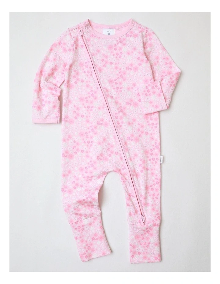 Essential Soft Petal Ditsy Floral Coverall in Light Pink image 1