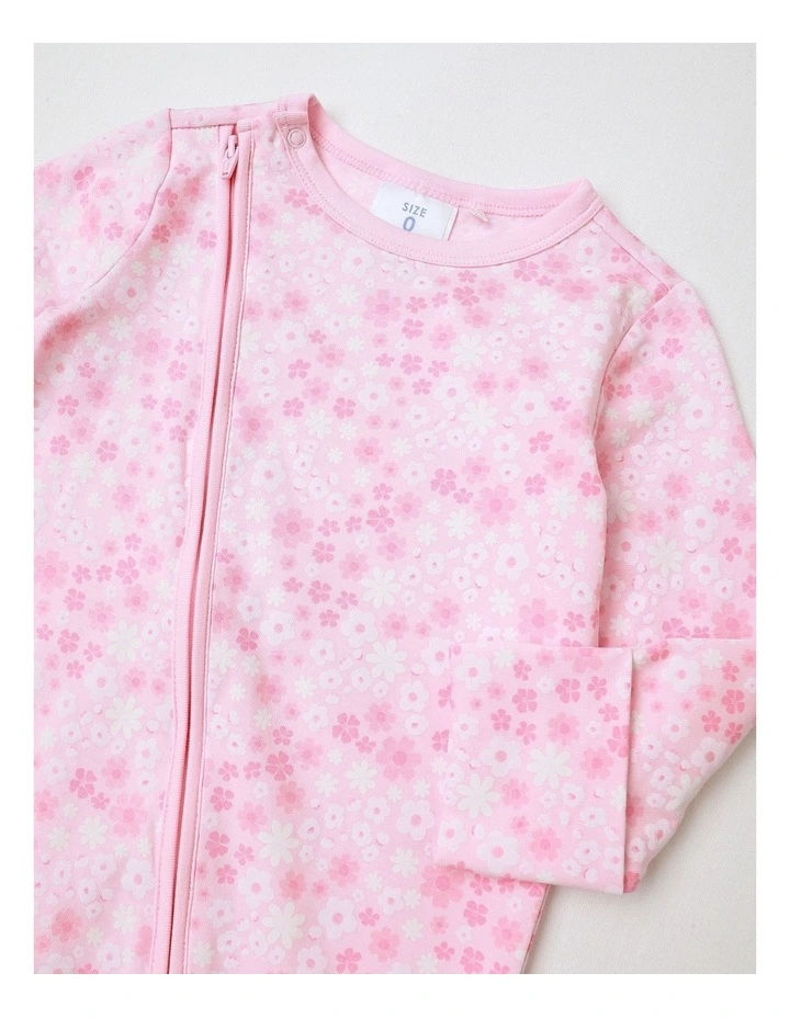 Essential Soft Petal Ditsy Floral Coverall in Light Pink image 2