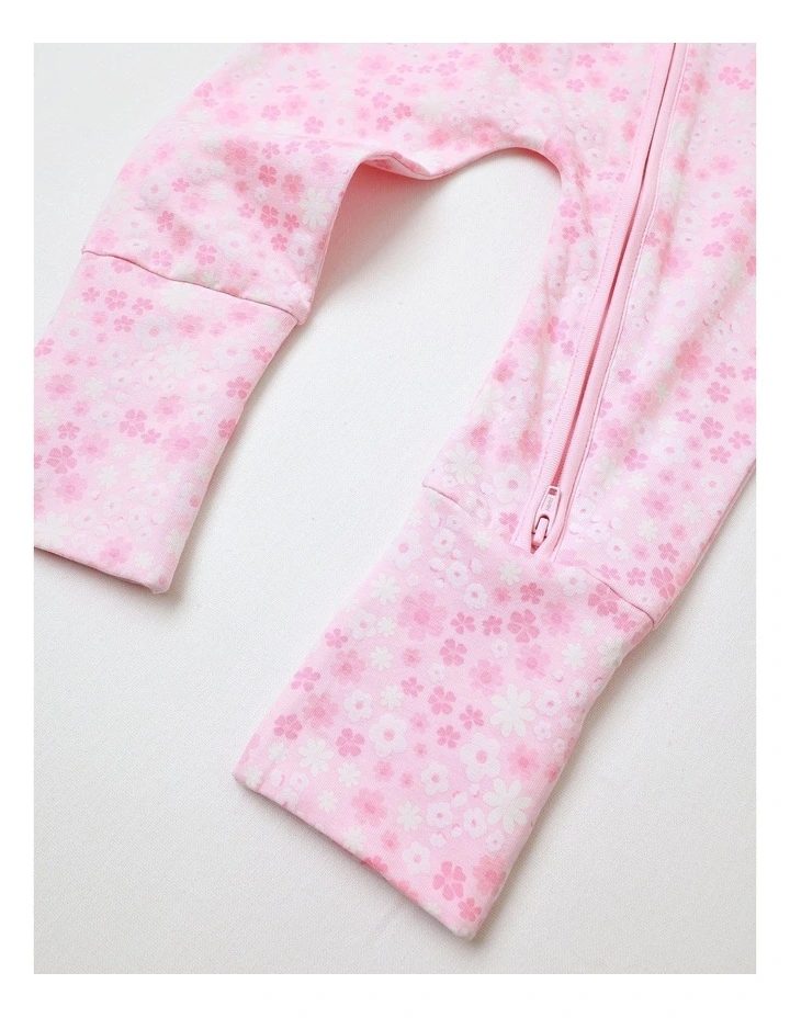 Essential Soft Petal Ditsy Floral Coverall in Light Pink image 3