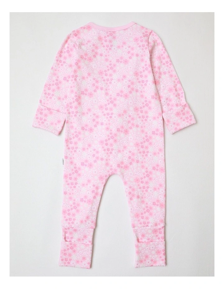 Essential Soft Petal Ditsy Floral Coverall in Light Pink image 4