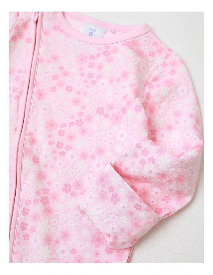 Essential Soft Petal Ditsy Floral Coverall in Light Pink image 5