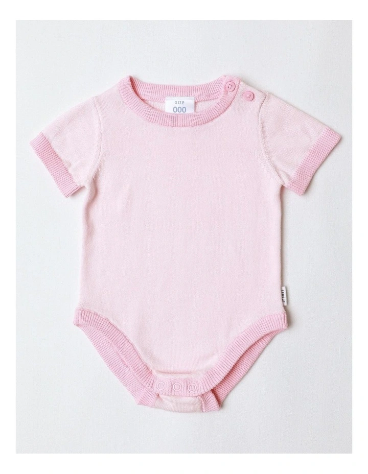 Newborn Knit Bodysuit in Blush image 1