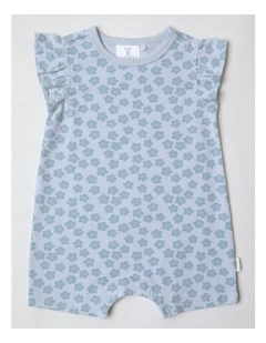 Essential Ditsy Floral Romper in Blue