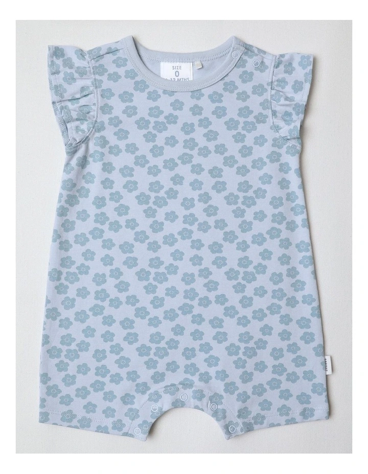 Essential Ditsy Floral Romper in Blue image 1