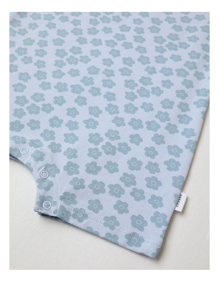 Essential Ditsy Floral Romper in Blue image 4