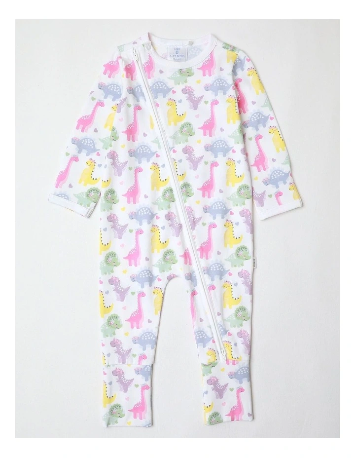 Essential Dino Coverall in White image 1