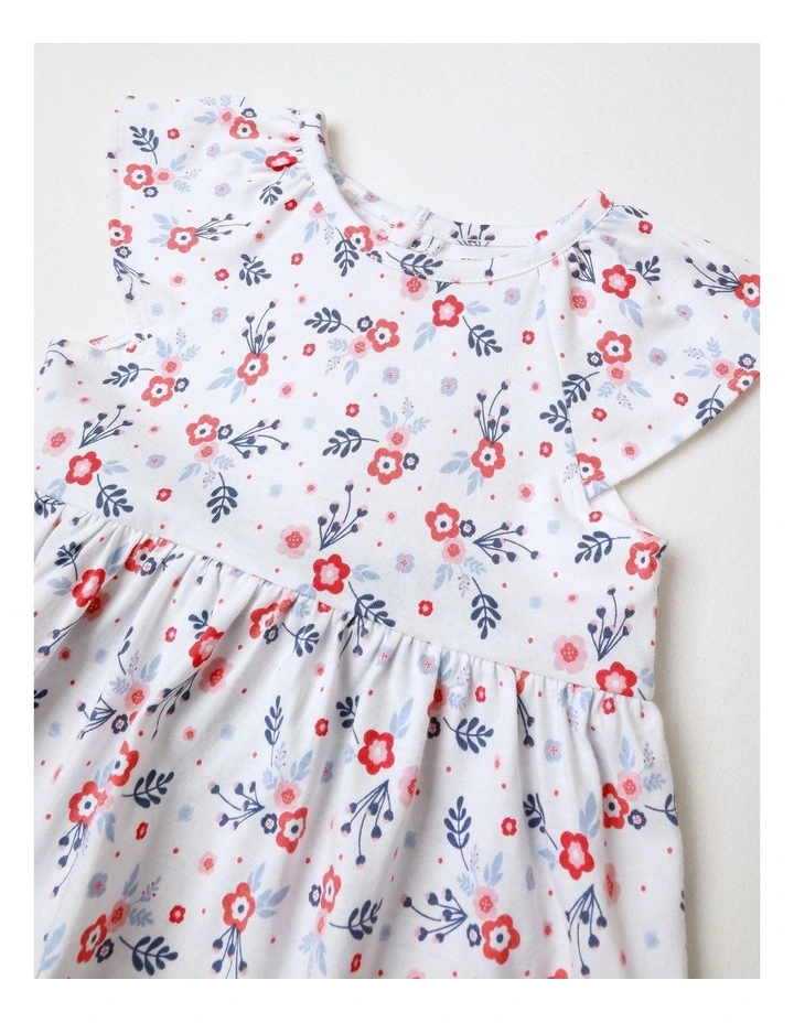 Ditsy Floral Knit Bodysuit in White image 2