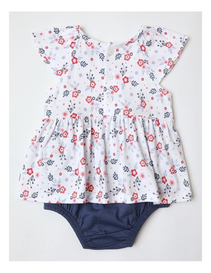 Ditsy Floral Knit Bodysuit in White image 3