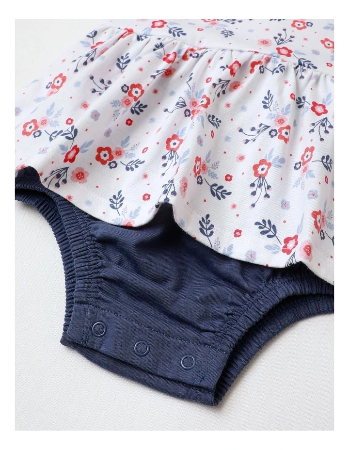 Ditsy Floral Knit Bodysuit in White image 4