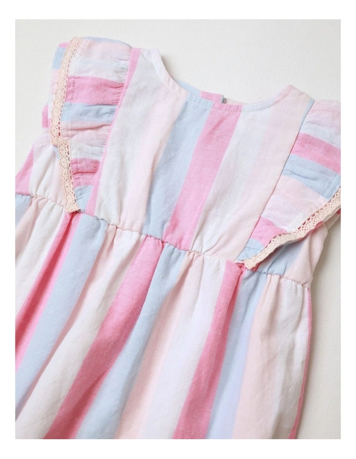 Sweet Stripe Woven Bodysuit in Multi image 2