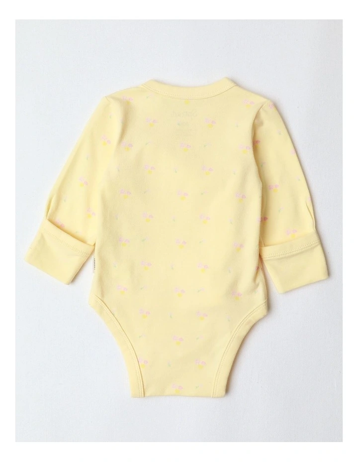 Newborn Ditsy Floral Bodysuit in Lemon image 3