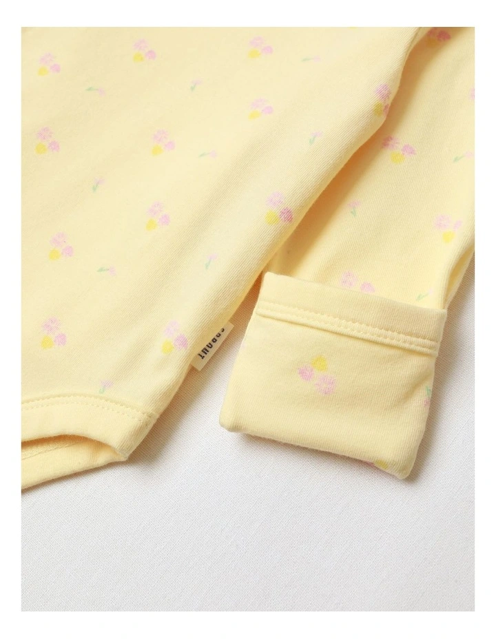 Newborn Ditsy Floral Bodysuit in Lemon image 5