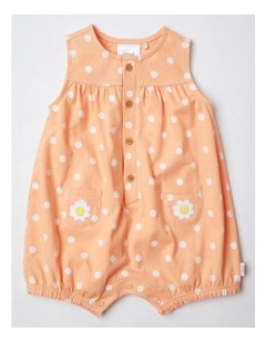 Polka Dot Bodysuit In Apricot