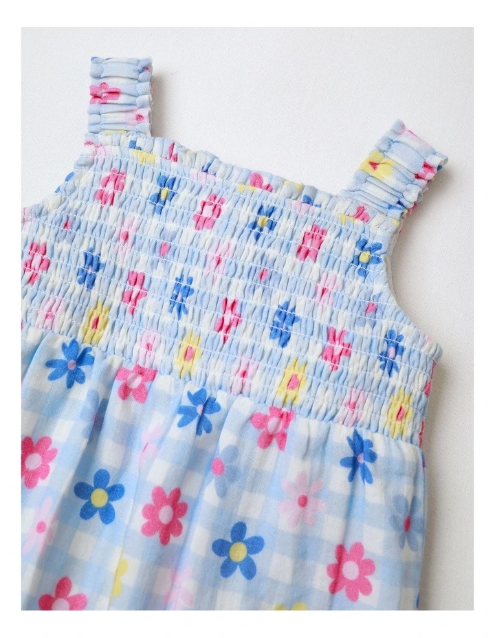 Daisy flower Frill Bodysuit in Light Blue image 2