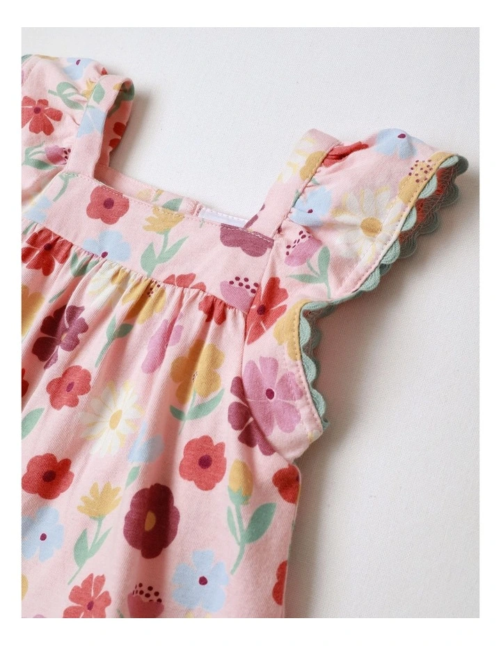 Floral Rick Rack Bodysuit in Rose image 2