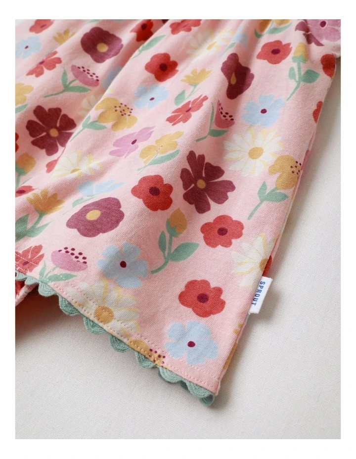 Floral Rick Rack Bodysuit in Rose image 4