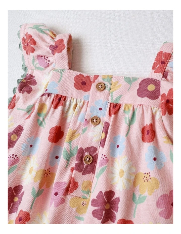 Floral Rick Rack Bodysuit in Rose image 5
