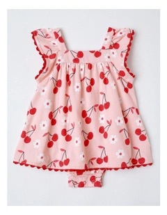 Cherry Rick Rack Bodysuit in Rose