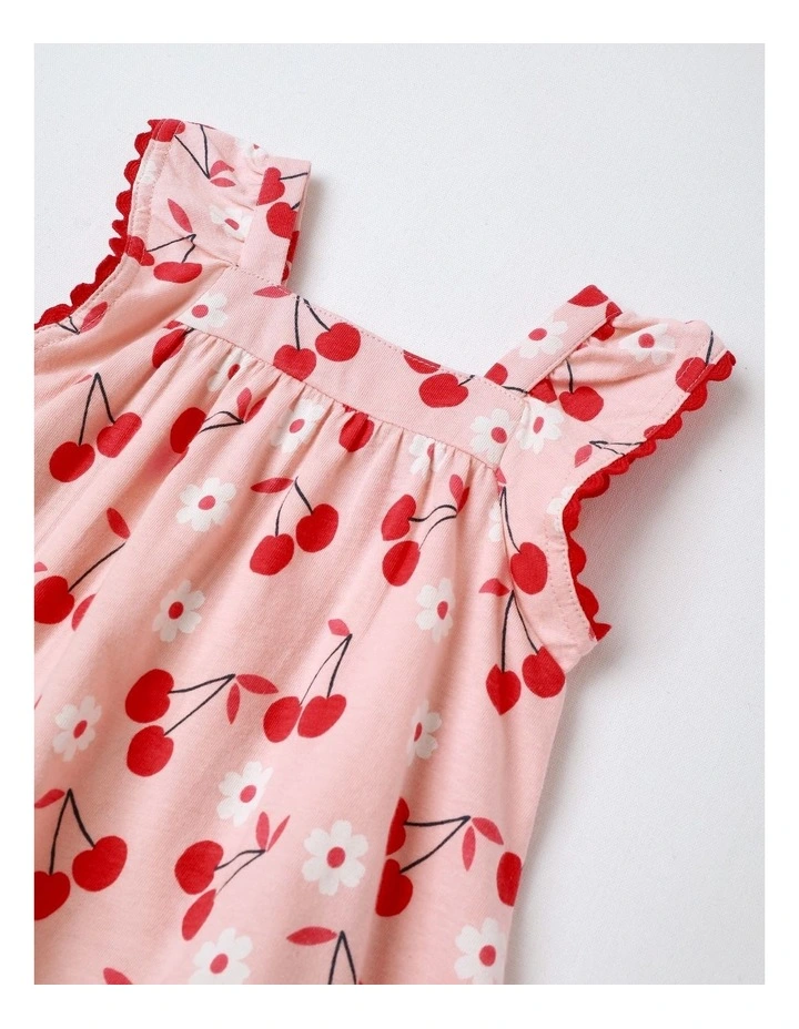 Cherry Rick Rack Bodysuit in Rose image 2