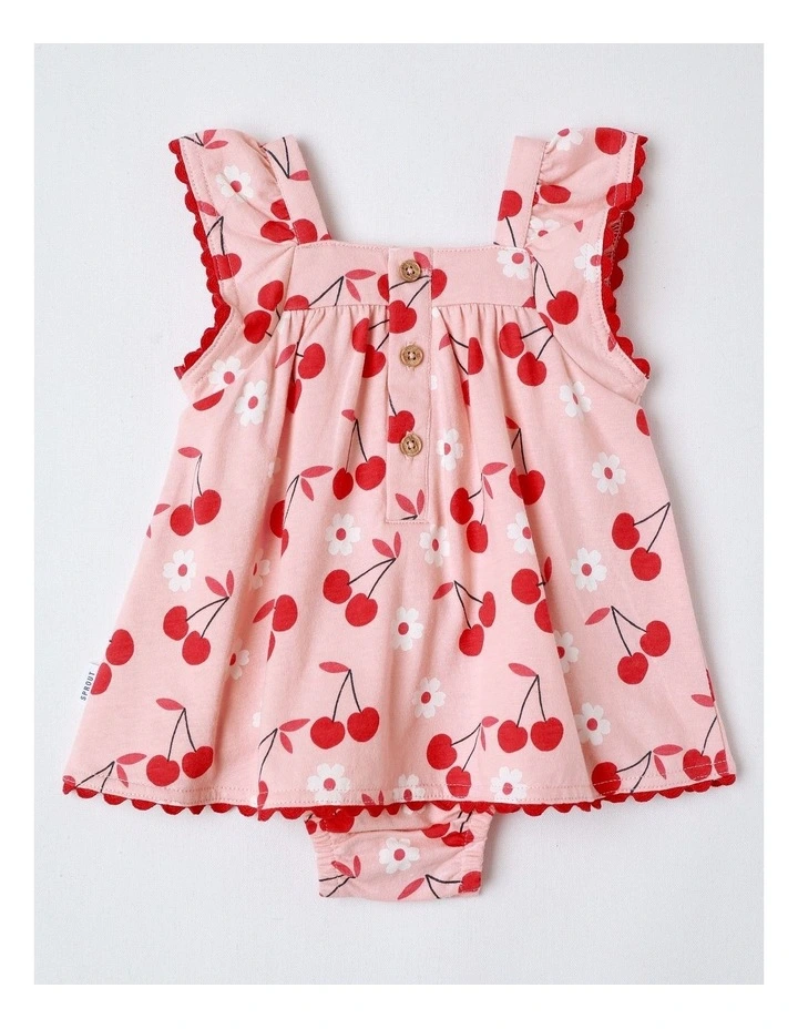 Cherry Rick Rack Bodysuit in Rose image 3