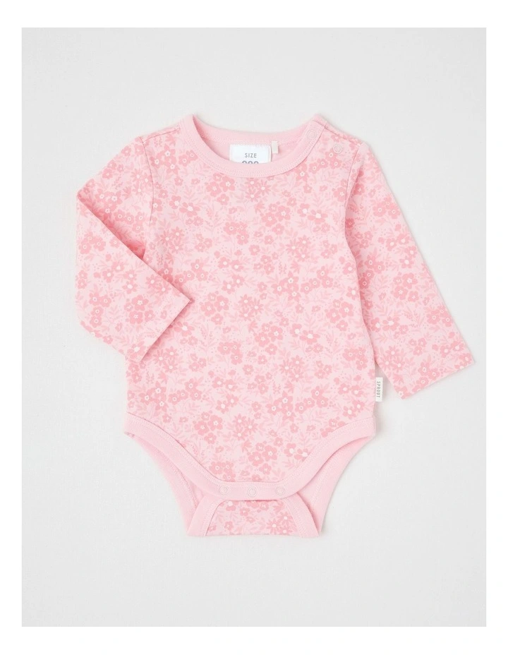 Essential Jersey Tonal Floral Bodysuit Blush image 1