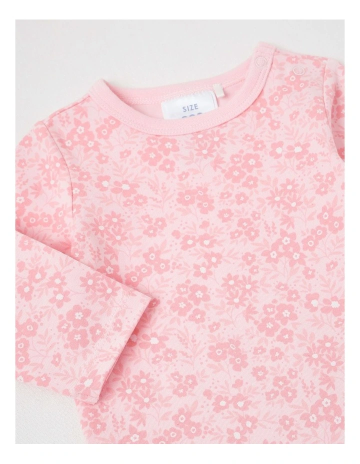 Essential Jersey Tonal Floral Bodysuit Blush image 2