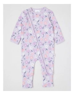 Essential Rib Wild Flower Coverall in Lavender