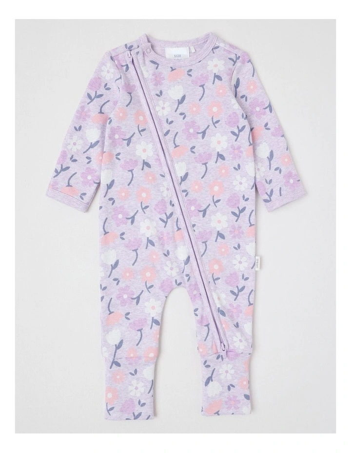 Essential Rib Wild Flower Coverall in Lavender image 1