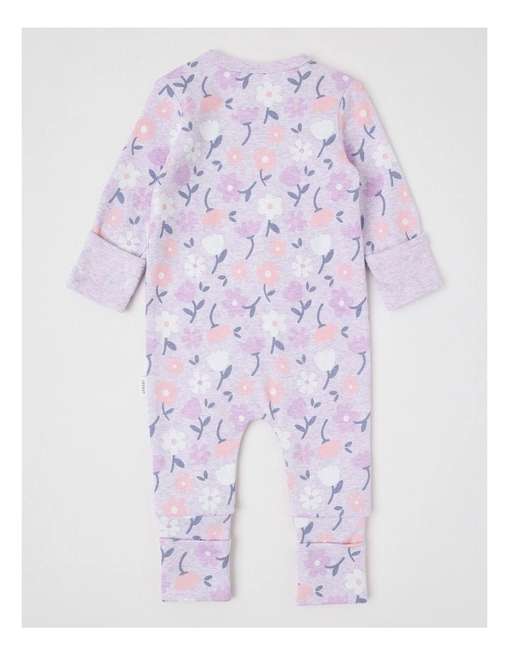 Essential Rib Wild Flower Coverall in Lavender image 3