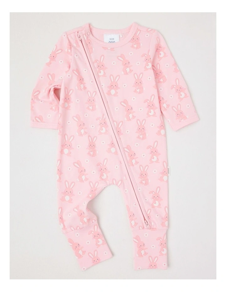 Essential Jersey Bunny Coverall in Blush image 1