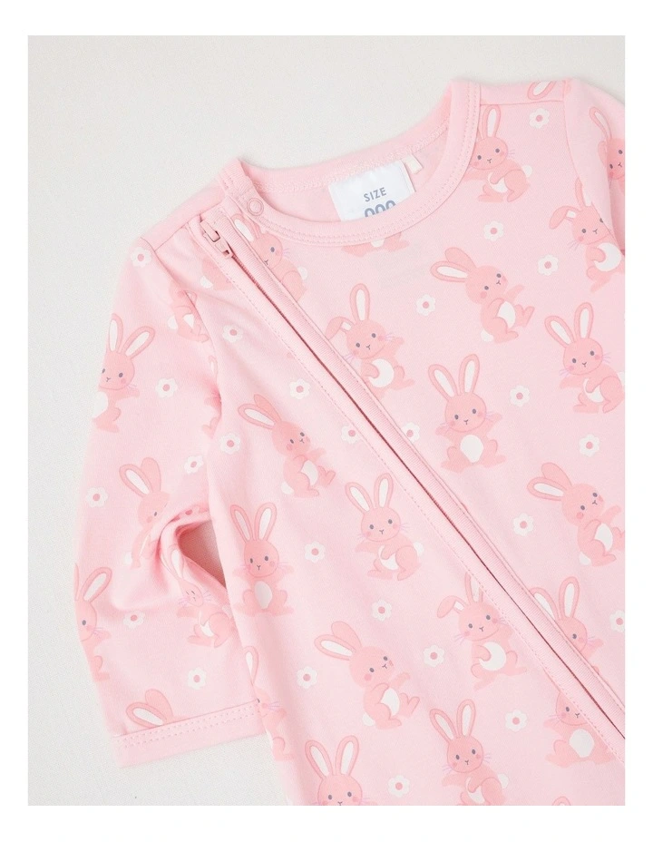 Essential Jersey Bunny Coverall in Blush image 2