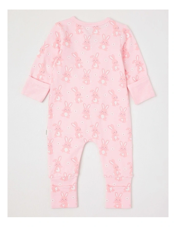 Essential Jersey Bunny Coverall in Blush image 3
