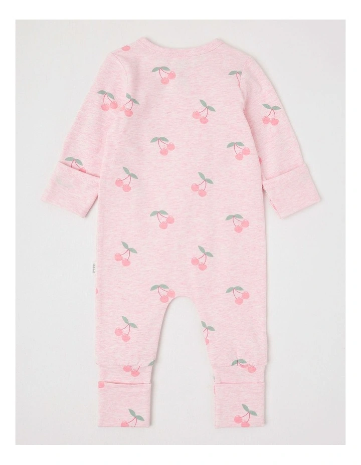 Essential Jersey Cherry Coverall in Light Pink image 3