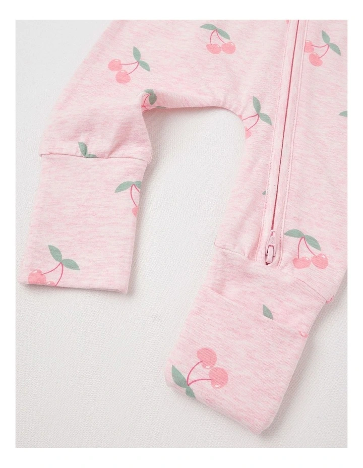 Essential Jersey Cherry Coverall in Light Pink image 4