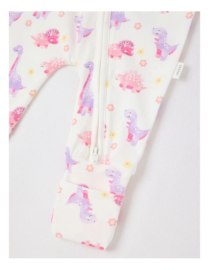 Essential Jersey Dino Coverall in White image 4