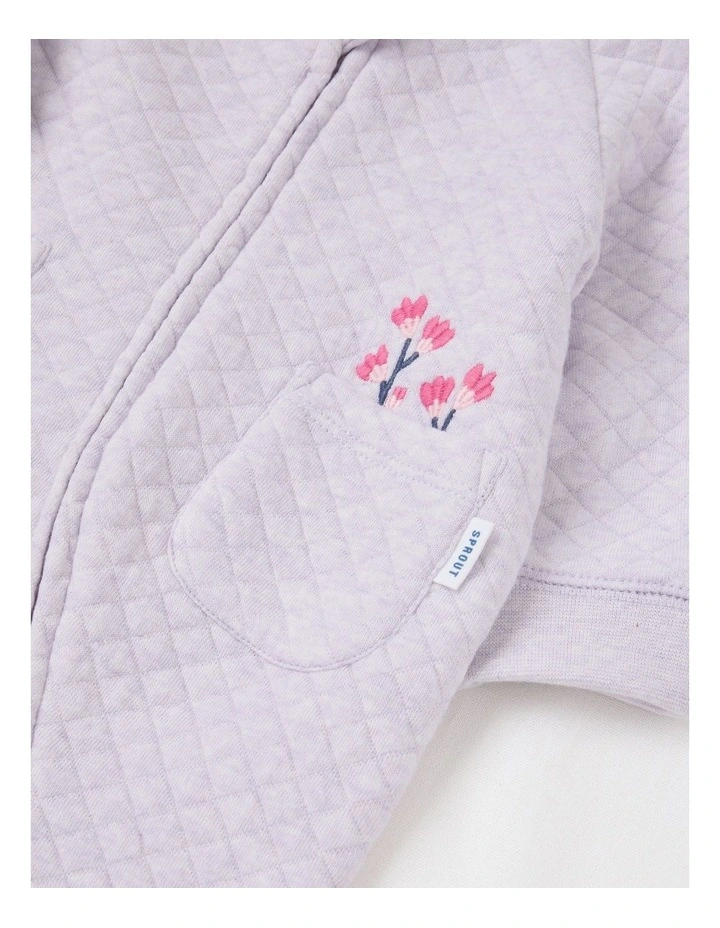 Quilted Coverall in Lavender image 2