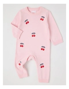 Fully Fashion Cherry Coverall in Blush