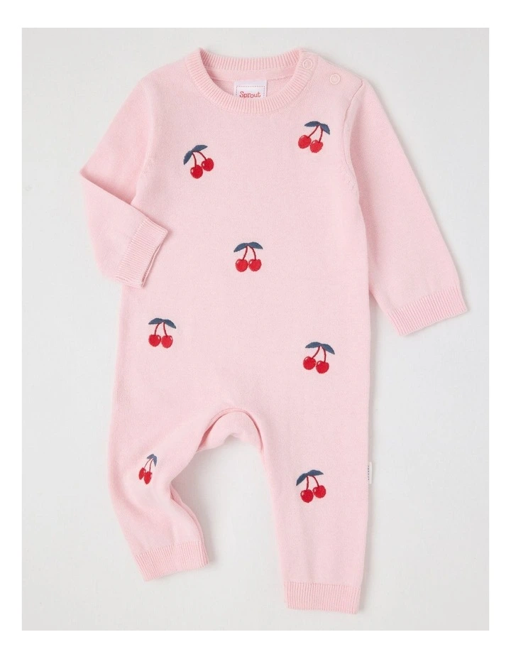 Fully Fashion Cherry Coverall in Blush image 1