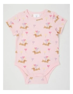 Essentials Balloon Puppy Bodysuit in Blush