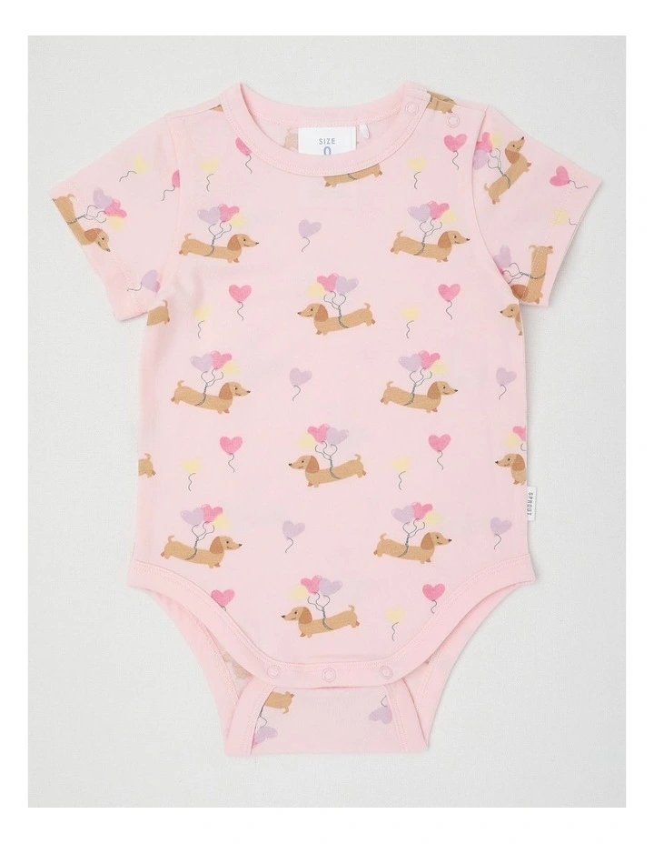 Essentials Balloon Puppy Bodysuit in Blush image 1