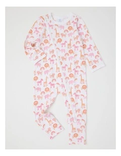 Essentials Watercolour Safari Coverall in White