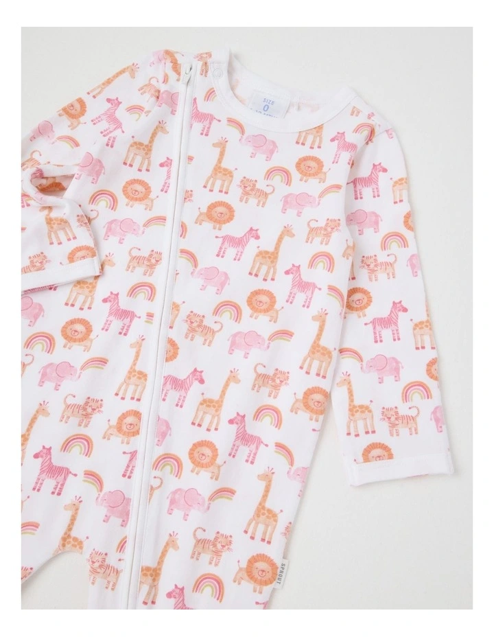 Essentials Watercolour Safari Coverall in White image 2