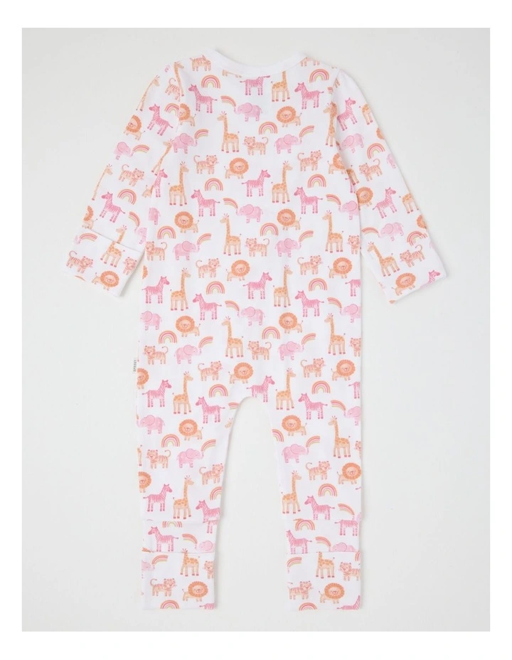Essentials Watercolour Safari Coverall in White image 3