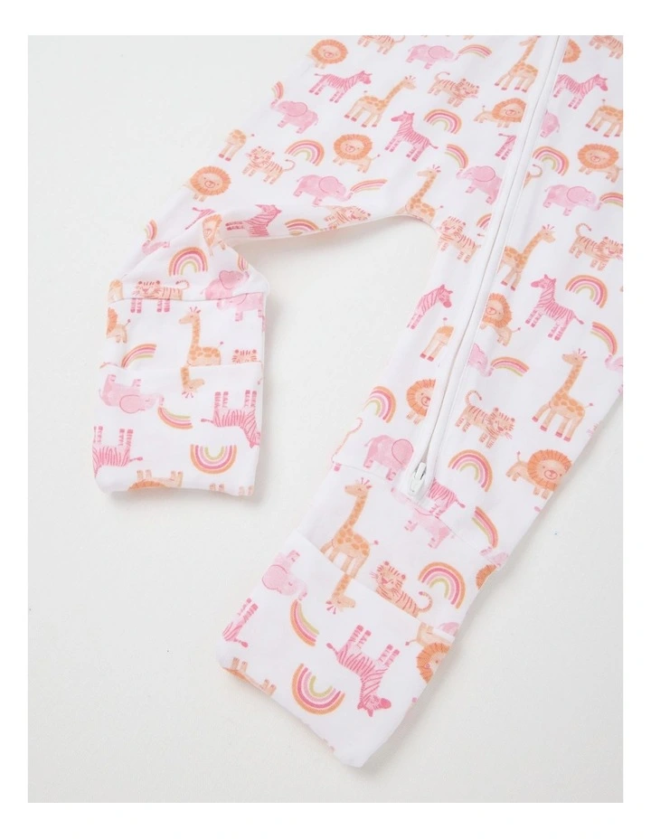 Essentials Watercolour Safari Coverall in White image 4