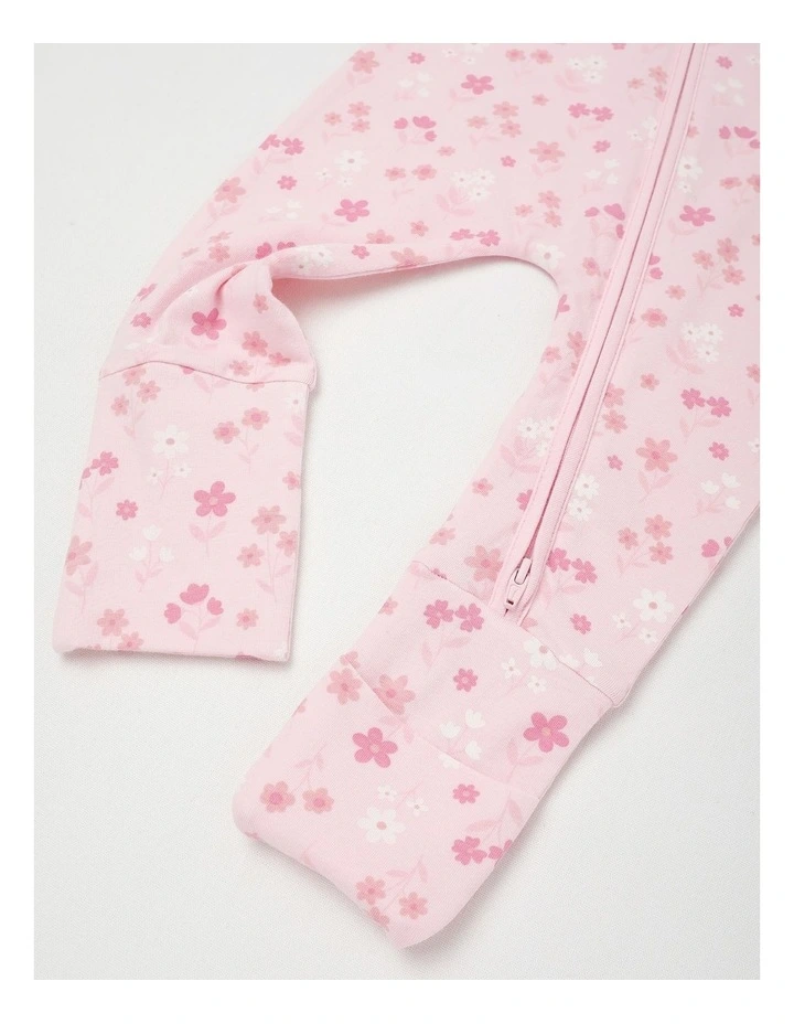 Essentials Tonal Ditsy Floral Coverall in Light Pink image 4
