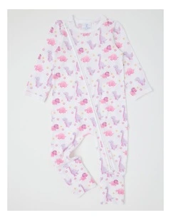 Essentials Watercolour Dino Coverall in White