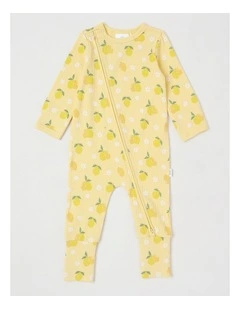 Essentials Rib Lemons Coverall in Yellow